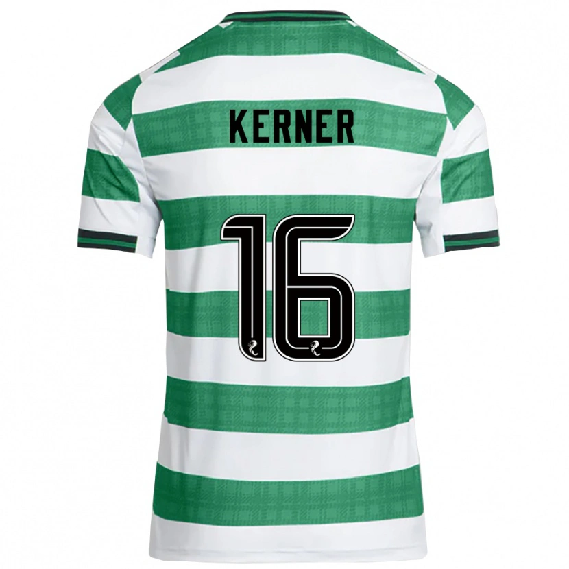 Danxen Criança Camisola Hana Kerner #16 Verde Branco Principal 2025/26 Camisa Brasil