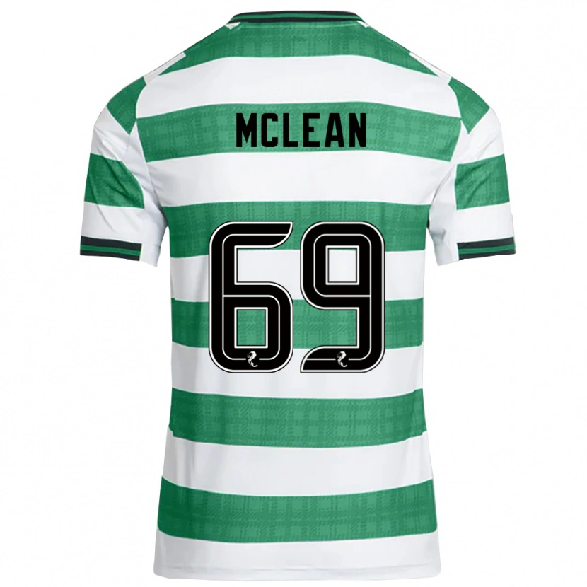 Danxen Criança Camisola Kai Mclean #69 Verde Branco Principal 2025/26 Camisa Brasil