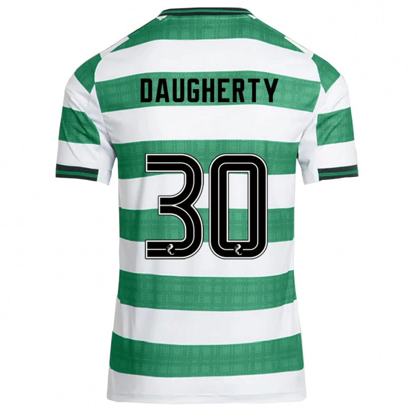 Danxen Criança Camisola Kelsey Daugherty #30 Verde Branco Principal 2025/26 Camisa Brasil