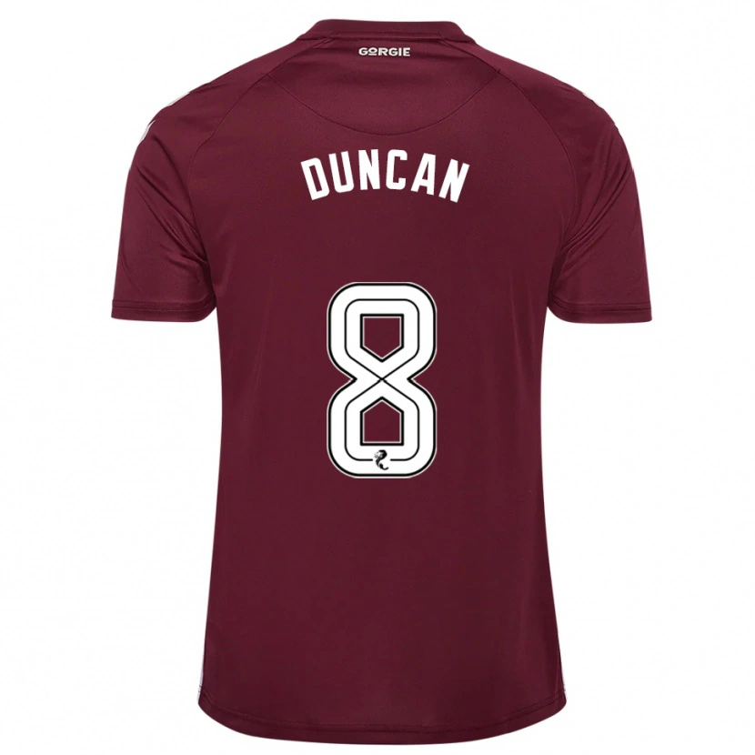 Danxen Criança Camisola Ryan Duncan #8 Vinho Branco Principal 2025/26 Camisa Brasil