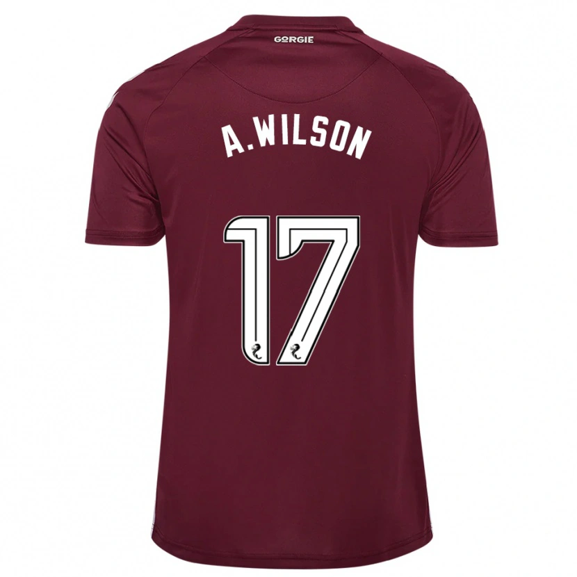 Danxen Criança Camisola Alfie Wilson #17 Vinho Branco Principal 2025/26 Camisa Brasil
