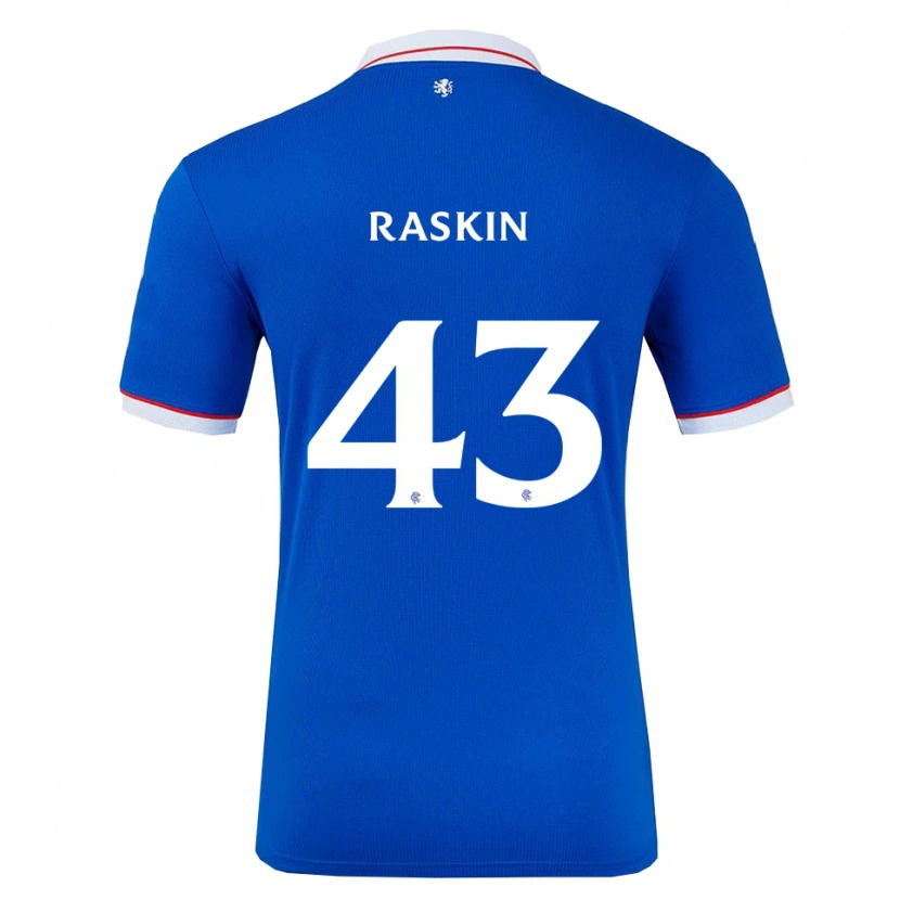 Danxen Criança Camisola Nicolas Raskin #43 Azul Branco Principal 2025/26 Camisa Brasil