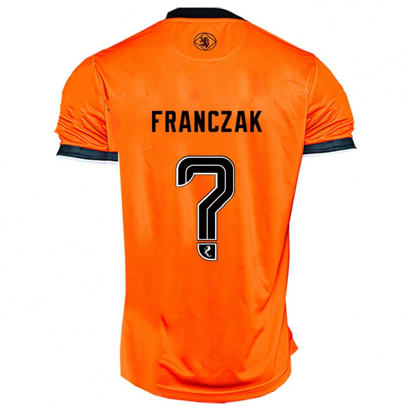 Danxen Criança Camisola Emil Franczak #0 Laranja Preto Principal 2025/26 Camisa Brasil