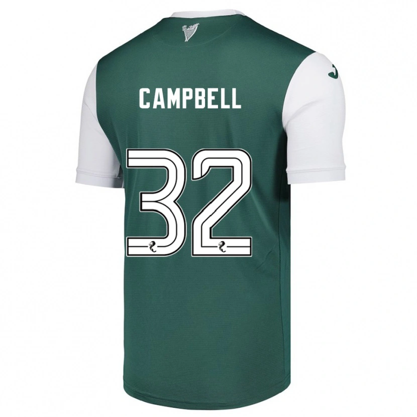 Danxen Criança Camisola Josh Campbell #32 Verde Branco Principal 2025/26 Camisa Brasil