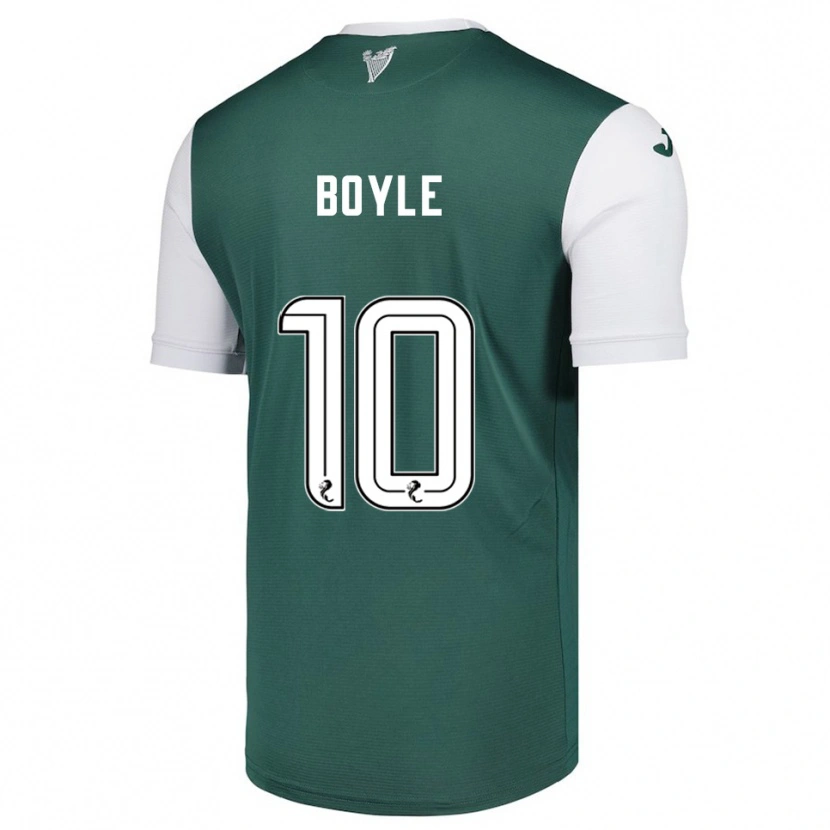 Danxen Criança Camisola Martin Boyle #10 Verde Branco Principal 2025/26 Camisa Brasil