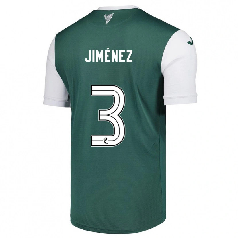 Danxen Criança Camisola Logan Jiménez #3 Verde Branco Principal 2025/26 Camisa Brasil