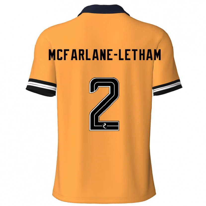 Danxen Criança Camisola Jay Mcfarlane-Letham #2 Amarelo Preto Principal 2025/26 Camisa Brasil