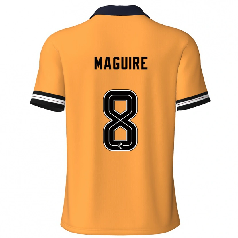 Danxen Criança Camisola Ciaran Maguire #8 Amarelo Preto Principal 2025/26 Camisa Brasil