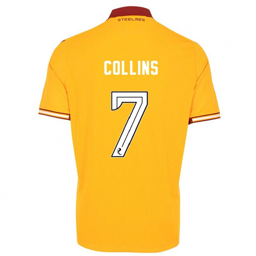 Danxen Criança Camisola Bailley Collins #7 Amarelo Vinho Principal 2025/26 Camisa Brasil