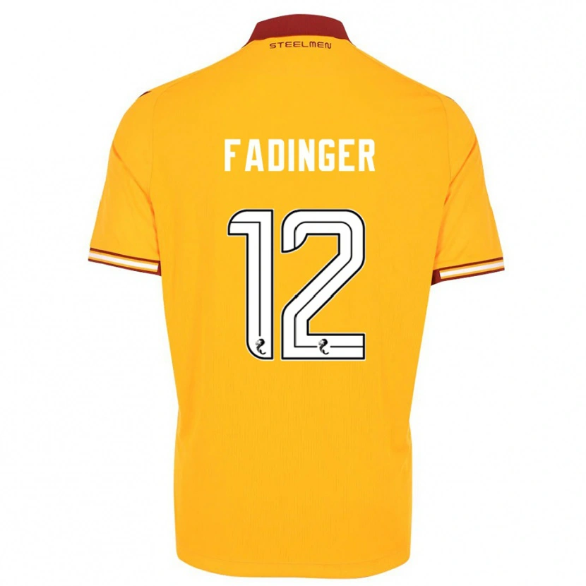 Danxen Criança Camisola Lukas Fadinger #12 Amarelo Vinho Principal 2025/26 Camisa Brasil