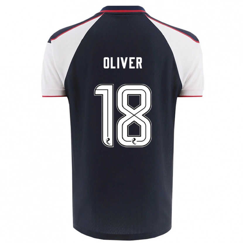 Danxen Criança Camisola Gary Oliver #18 Azul Marinho Branco Principal 2025/26 Camisa Brasil