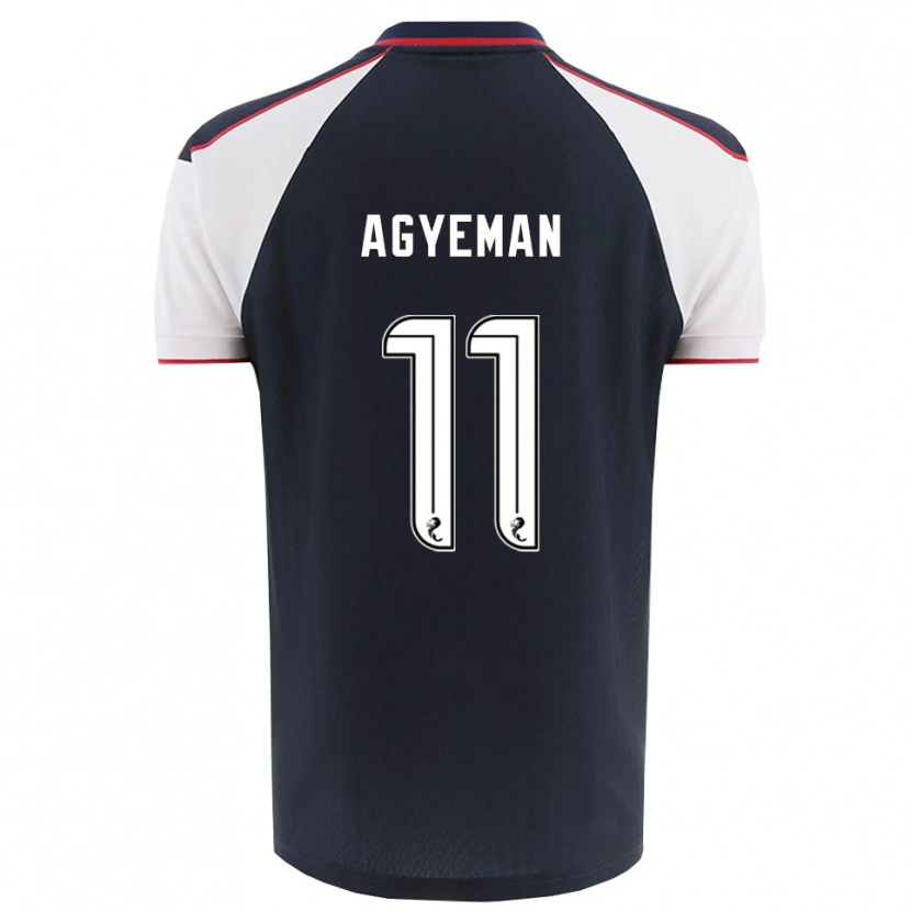 Danxen Criança Camisola Alfie Agyeman #11 Azul Marinho Branco Principal 2025/26 Camisa Brasil