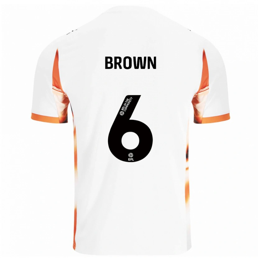 Danxen Criança Camisola Jordan Brown #6 Branco Laranja Preto Alternativa 2025/26 Camisa Brasil