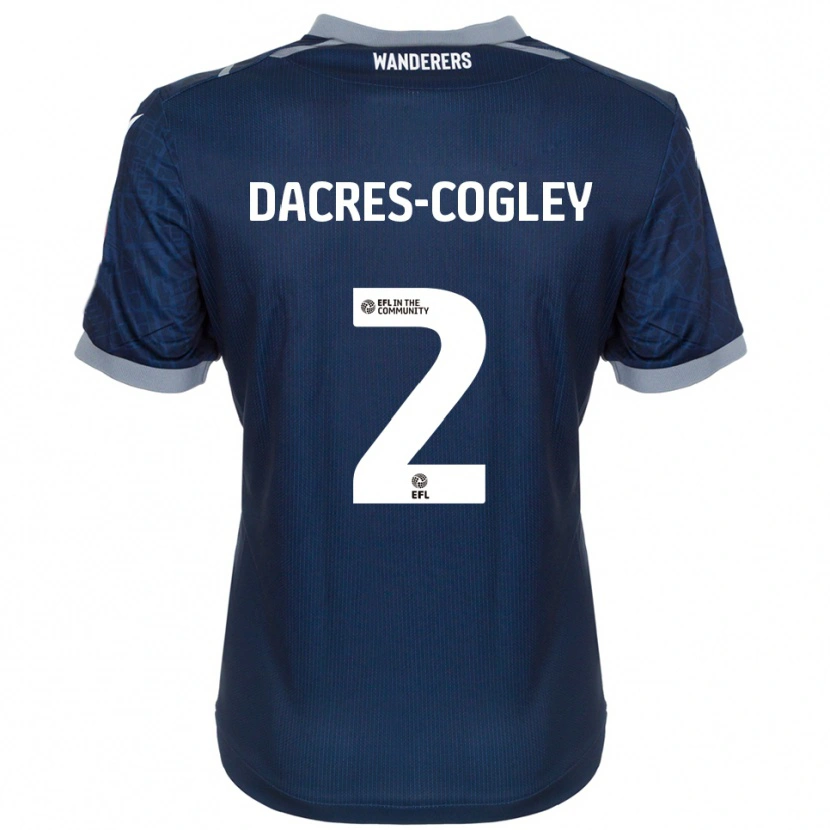 Danxen Criança Camisola Josh Dacres-Cogley #2 Azul Marinho Cinza Alternativa 2025/26 Camisa Brasil