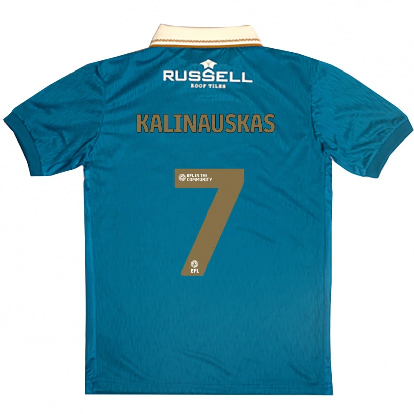 Danxen Criança Camisola Tomas Kalinauskas #7 Azul Celeste Branco Alternativa 2025/26 Camisa Brasil