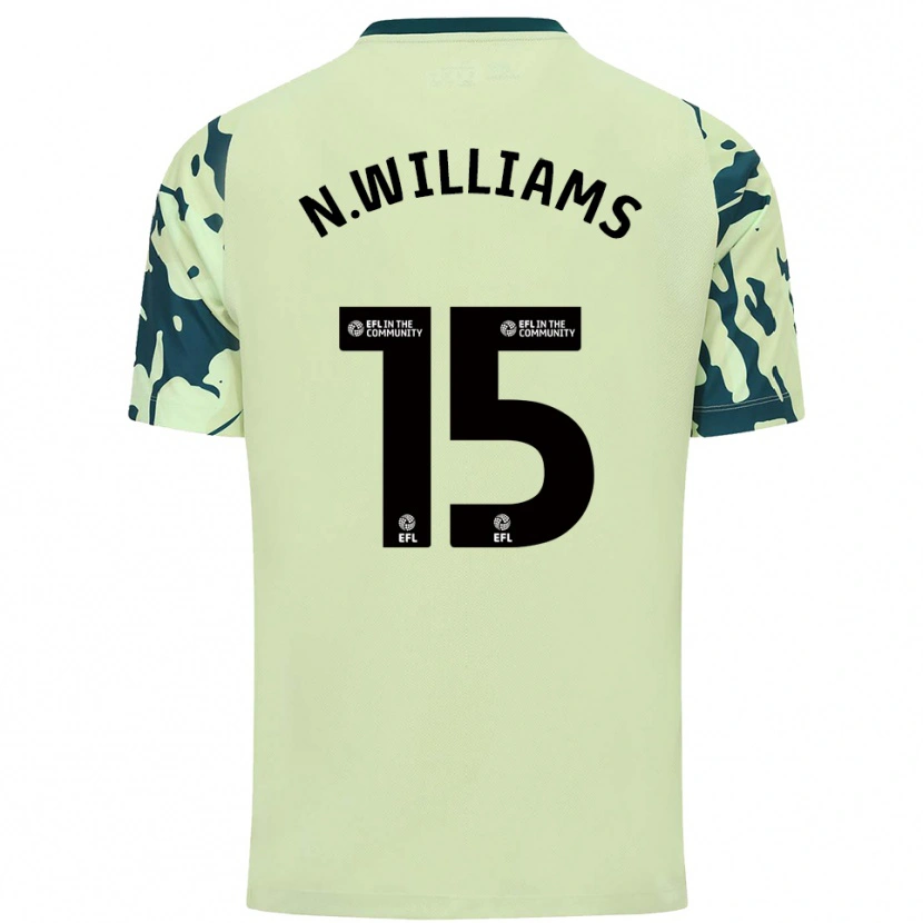 Danxen Criança Camisola Noah Williams #15 Verde Escuro Alternativa 2025/26 Camisa Brasil