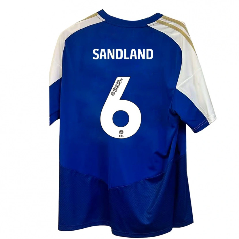 Danxen Criança Camisola Jessica Sandland #6 Azul Branco Dourado Alternativa 2025/26 Camisa Brasil
