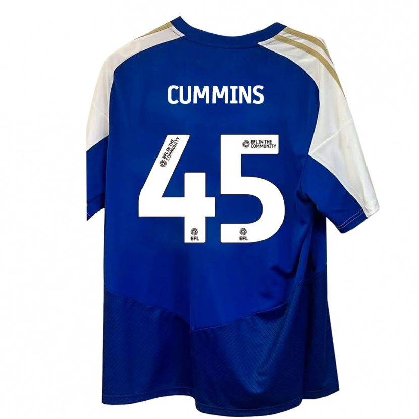 Danxen Criança Camisola Charlie Cummins #45 Azul Branco Dourado Alternativa 2025/26 Camisa Brasil