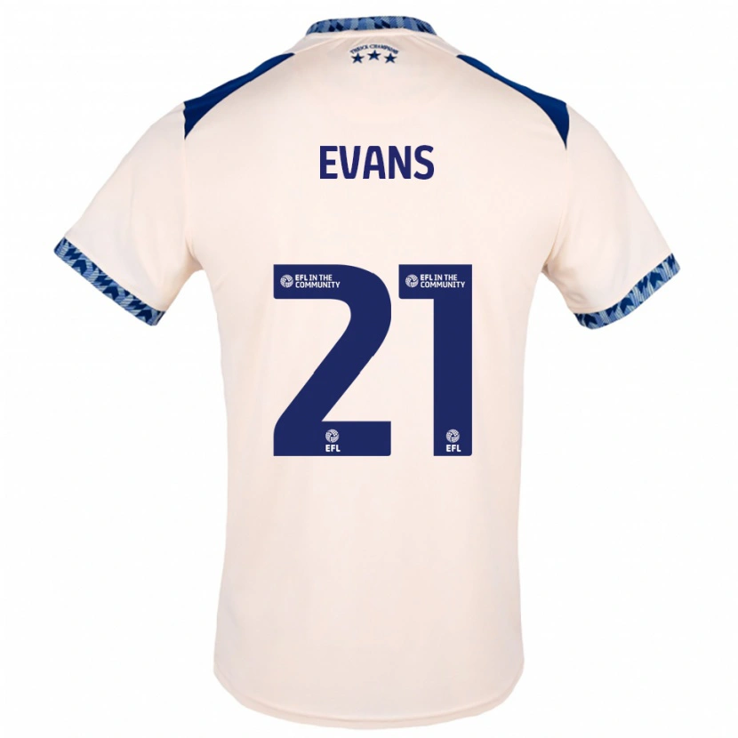 Danxen Criança Camisola Antony Evans #21 Branco Sujo Azul Marinho Alternativa 2025/26 Camisa Brasil