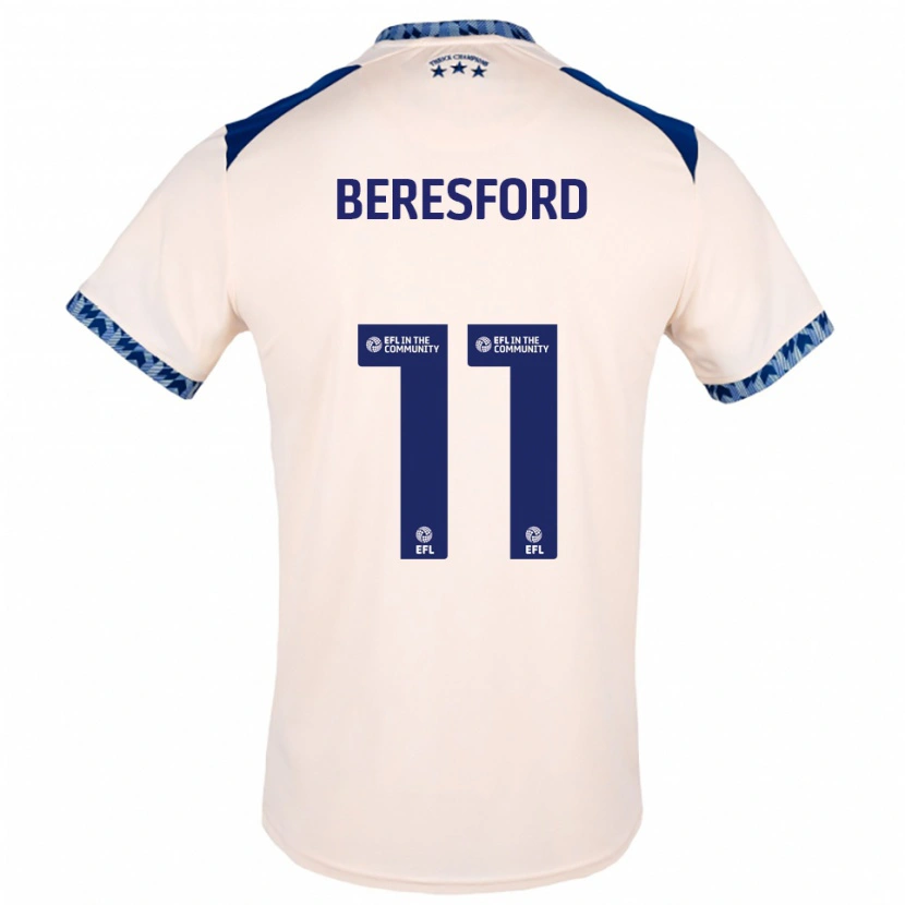 Danxen Criança Camisola Rebecca Beresford #11 Branco Sujo Azul Marinho Alternativa 2025/26 Camisa Brasil