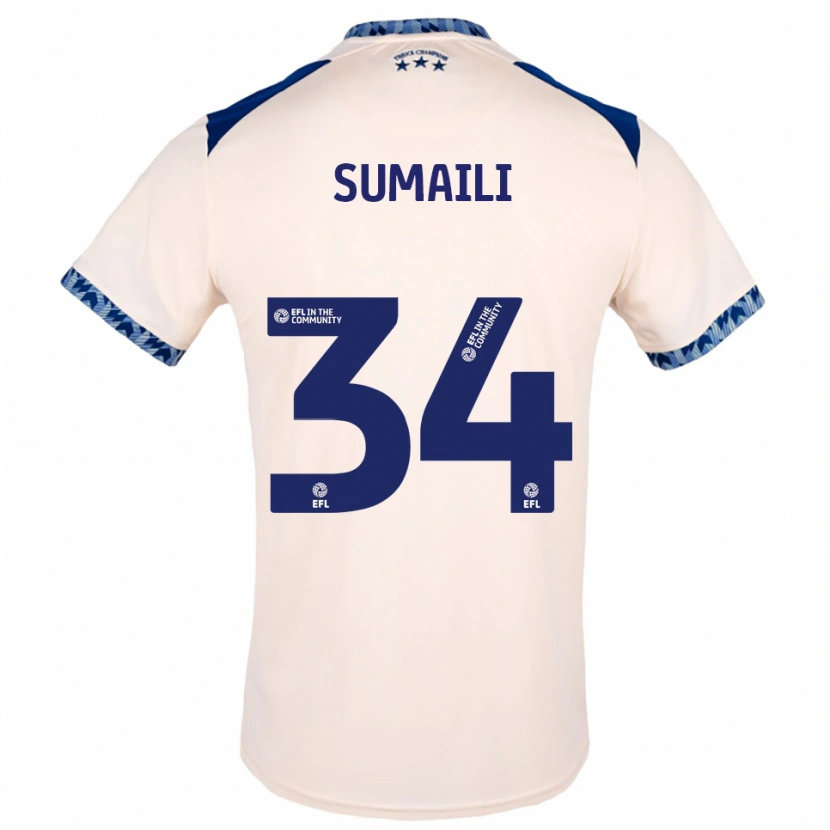 Danxen Criança Camisola Falone Sumaili #34 Branco Sujo Azul Marinho Alternativa 2025/26 Camisa Brasil