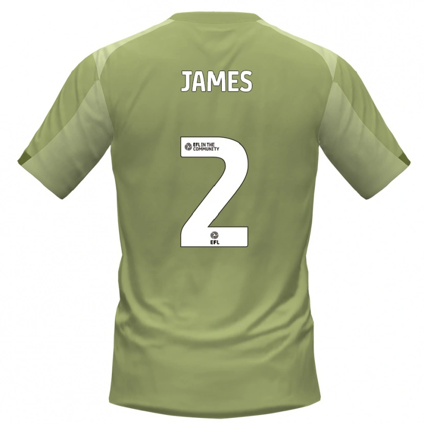 Danxen Criança Camisola Tom James #2 Sálvia Champagne Alternativa 2025/26 Camisa Brasil