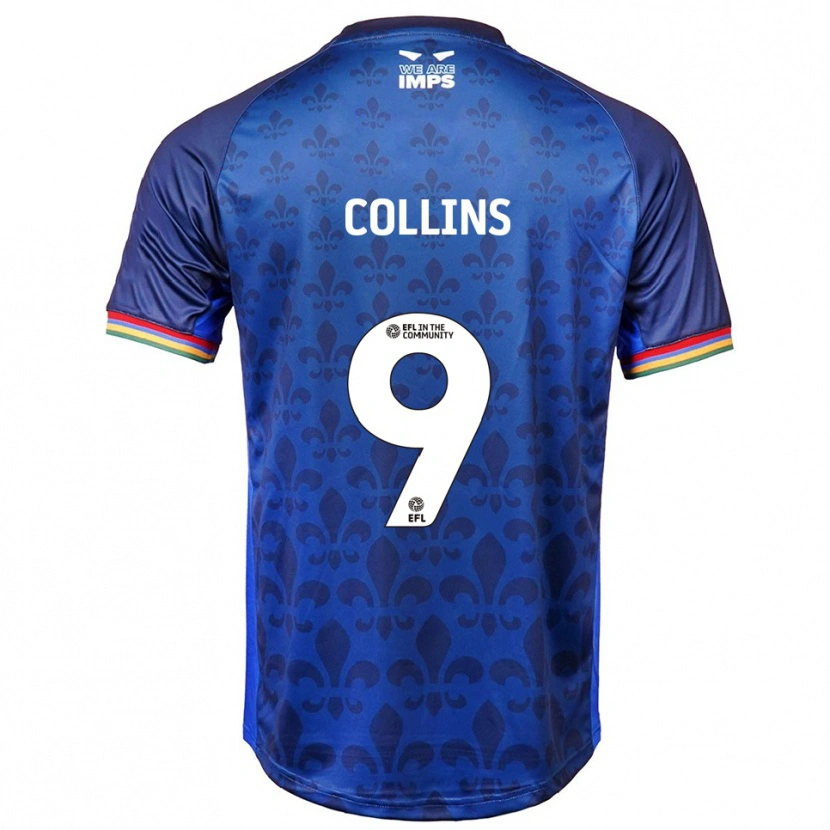 Danxen Criança Camisola James Collins #9 Azul Marinho Alternativa 2025/26 Camisa Brasil