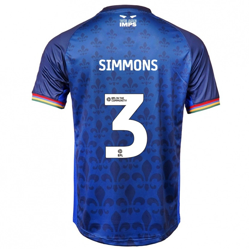 Danxen Criança Camisola Noah Simmons #3 Azul Marinho Alternativa 2025/26 Camisa Brasil