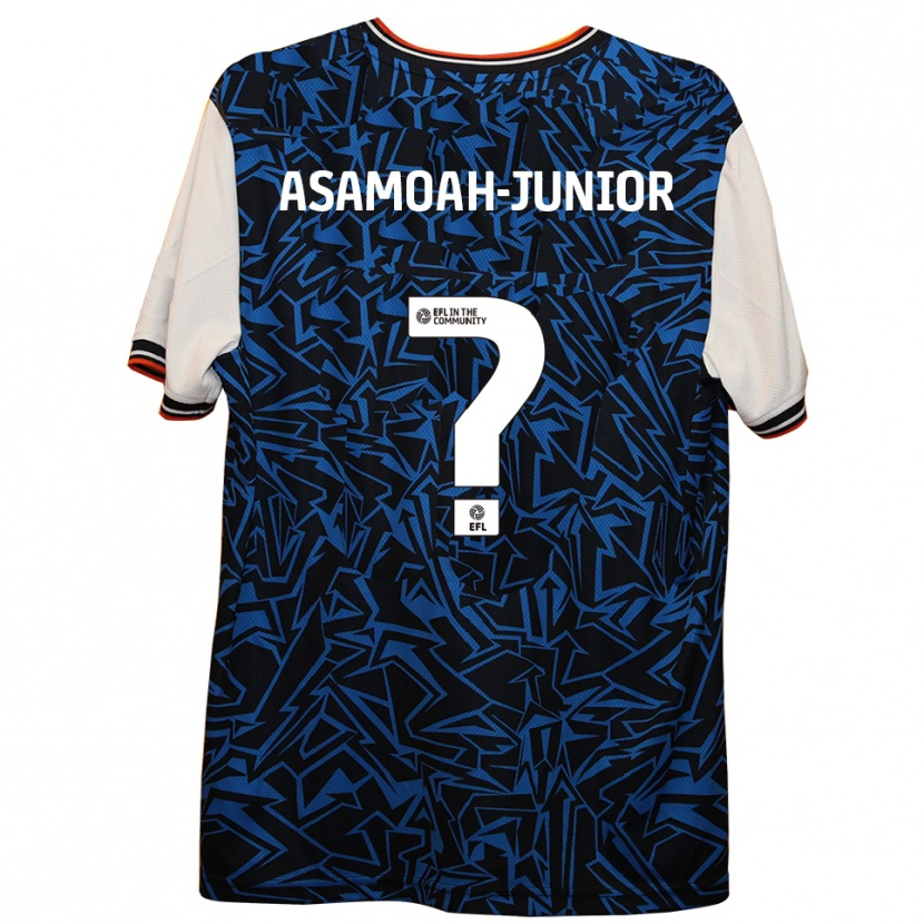 Danxen Criança Camisola Lloyd Asamoah-Junior #0 Azul Preto Branco Alternativa 2025/26 Camisa Brasil