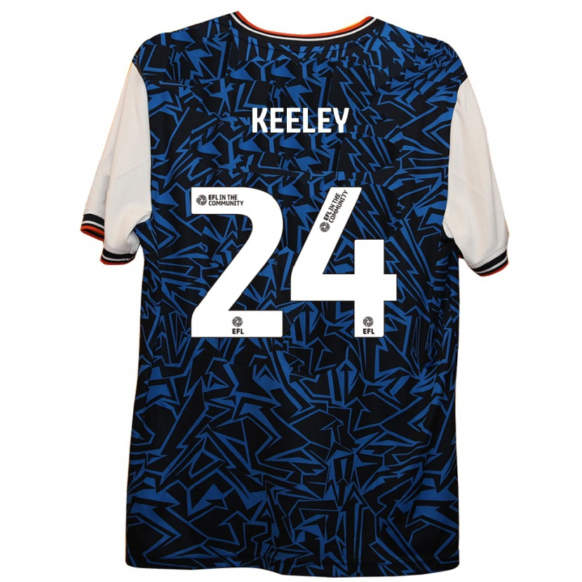 Danxen Criança Camisola Josh Keeley #24 Azul Preto Branco Alternativa 2025/26 Camisa Brasil