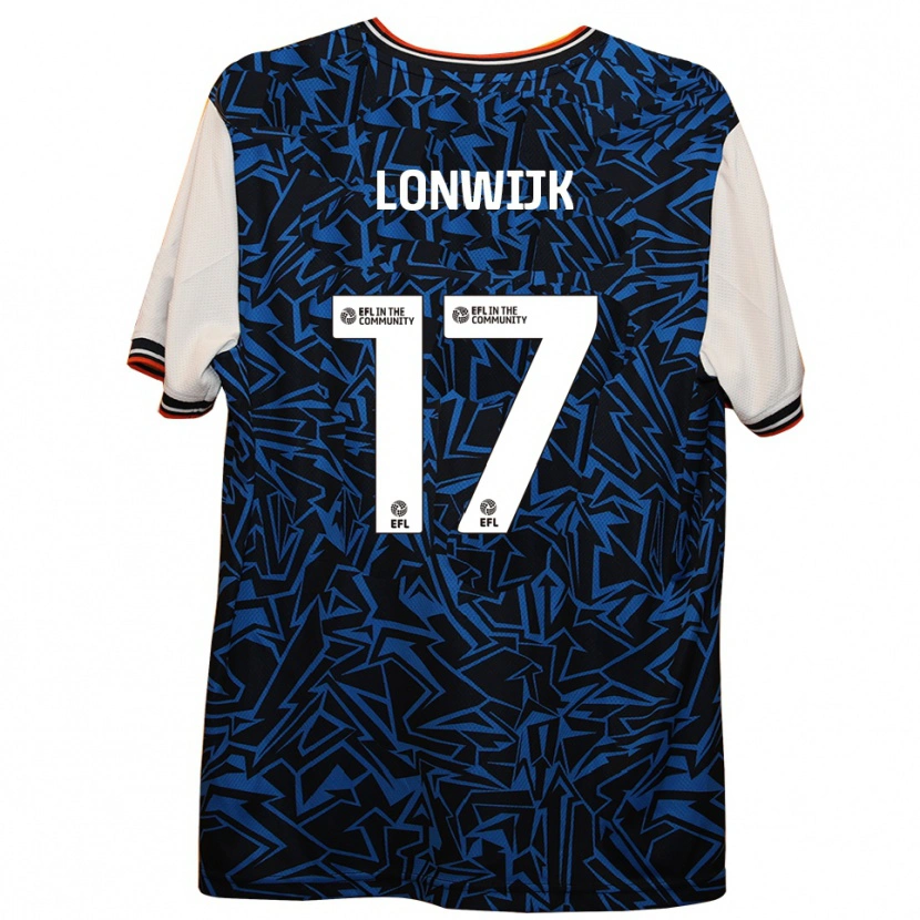 Danxen Criança Camisola Nigel Lonwijk #17 Azul Preto Branco Alternativa 2025/26 Camisa Brasil