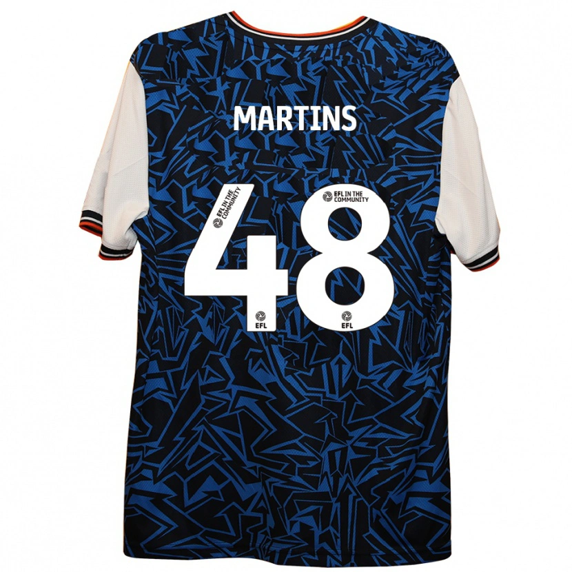 Danxen Criança Camisola Dominic Dos Santos Martins #48 Azul Preto Branco Alternativa 2025/26 Camisa Brasil