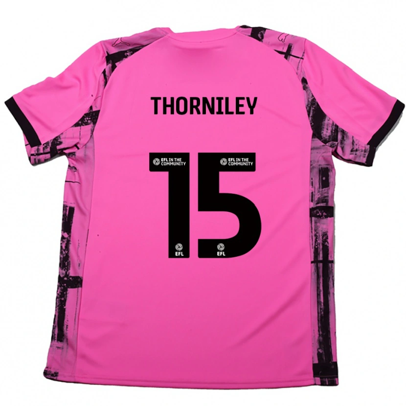 Danxen Criança Camisola Jordan Thorniley #15 Rosa Vermelho Preto Alternativa 2025/26 Camisa Brasil