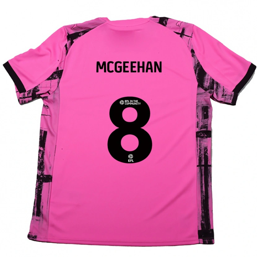 Danxen Criança Camisola Cameron Mcgeehan #8 Rosa Vermelho Preto Alternativa 2025/26 Camisa Brasil