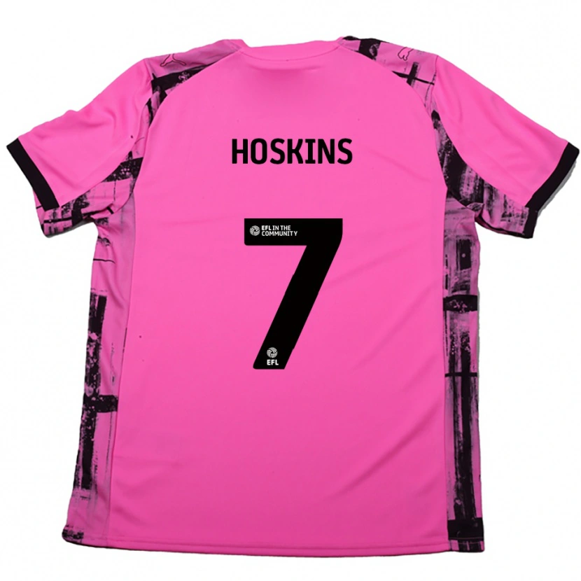 Danxen Criança Camisola Sam Hoskins #7 Rosa Vermelho Preto Alternativa 2025/26 Camisa Brasil