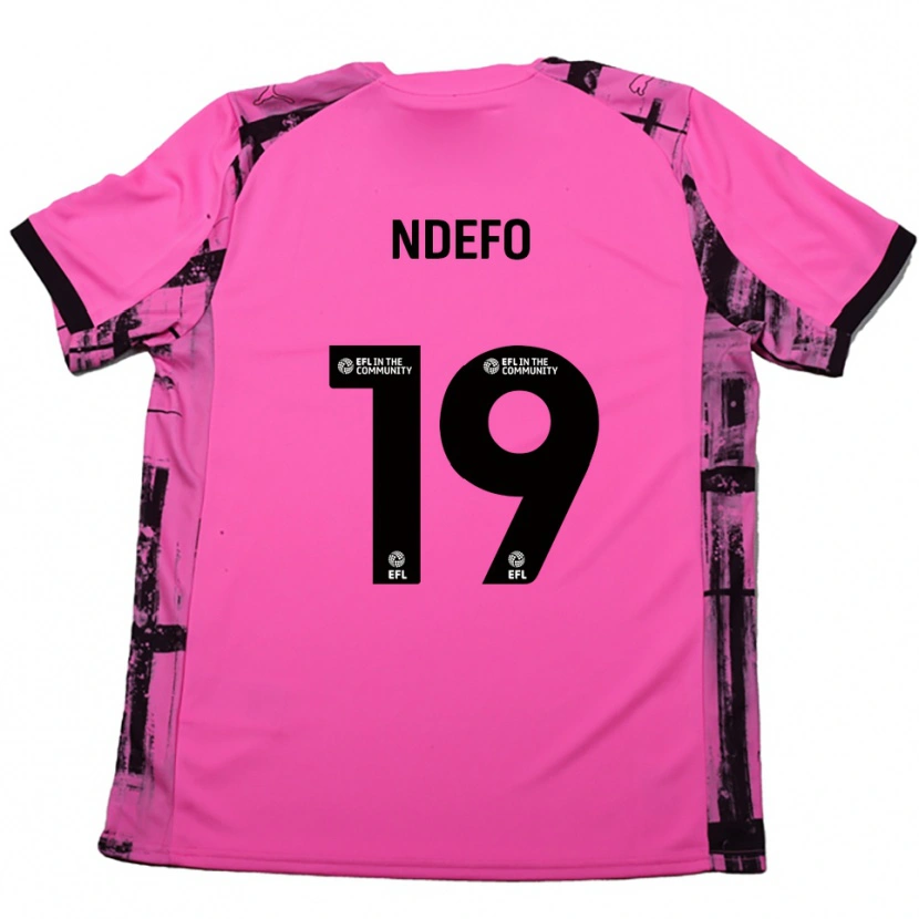 Danxen Criança Camisola Ona Ndefo #19 Rosa Vermelho Preto Alternativa 2025/26 Camisa Brasil