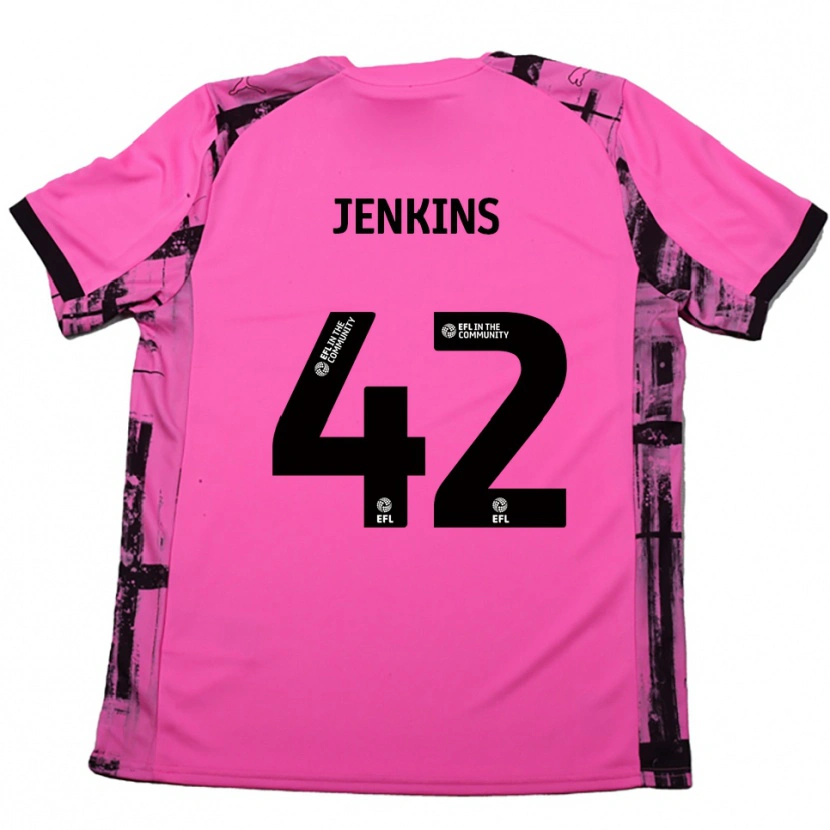 Danxen Criança Camisola Leo Jenkins #42 Rosa Vermelho Preto Alternativa 2025/26 Camisa Brasil