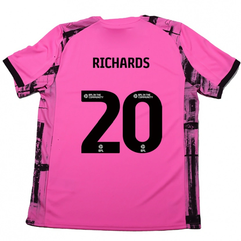 Danxen Criança Camisola Mia Richards #20 Rosa Vermelho Preto Alternativa 2025/26 Camisa Brasil