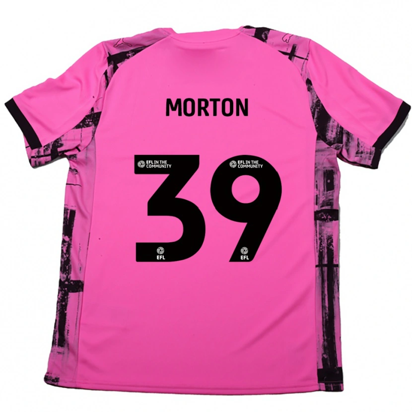 Danxen Criança Camisola Callum Morton #39 Rosa Vermelho Preto Alternativa 2025/26 Camisa Brasil