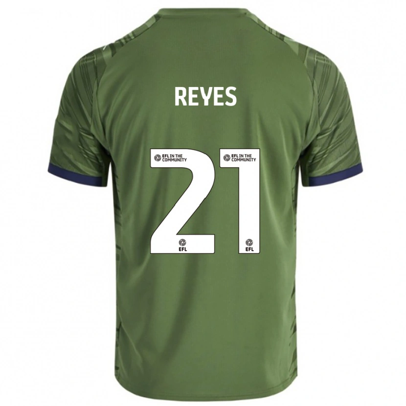 Danxen Criança Camisola Vicente Reyes #21 Verde Branco Alternativa 2025/26 Camisa Brasil