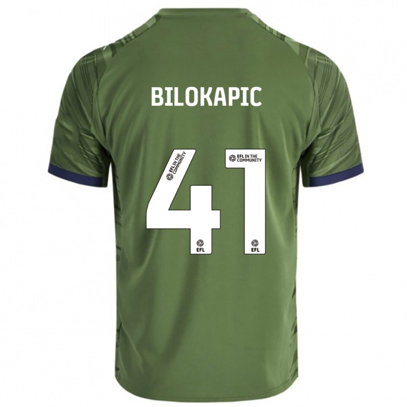 Danxen Criança Camisola Nicholas Bilokapic #41 Verde Branco Alternativa 2025/26 Camisa Brasil