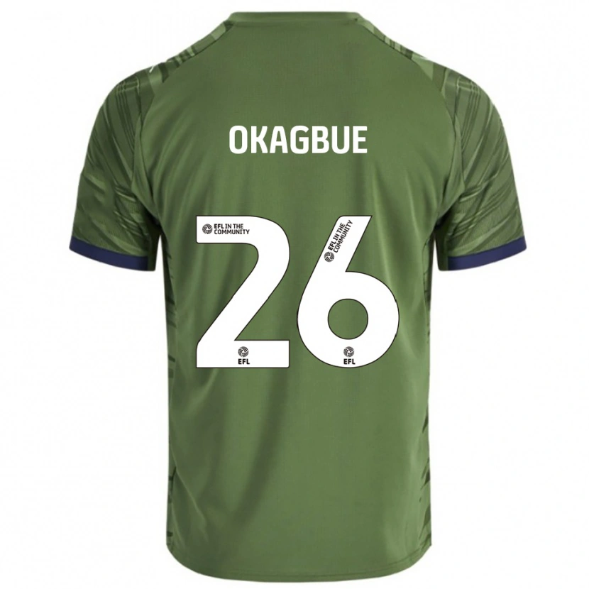 Danxen Criança Camisola David Okagbue #26 Verde Branco Alternativa 2025/26 Camisa Brasil