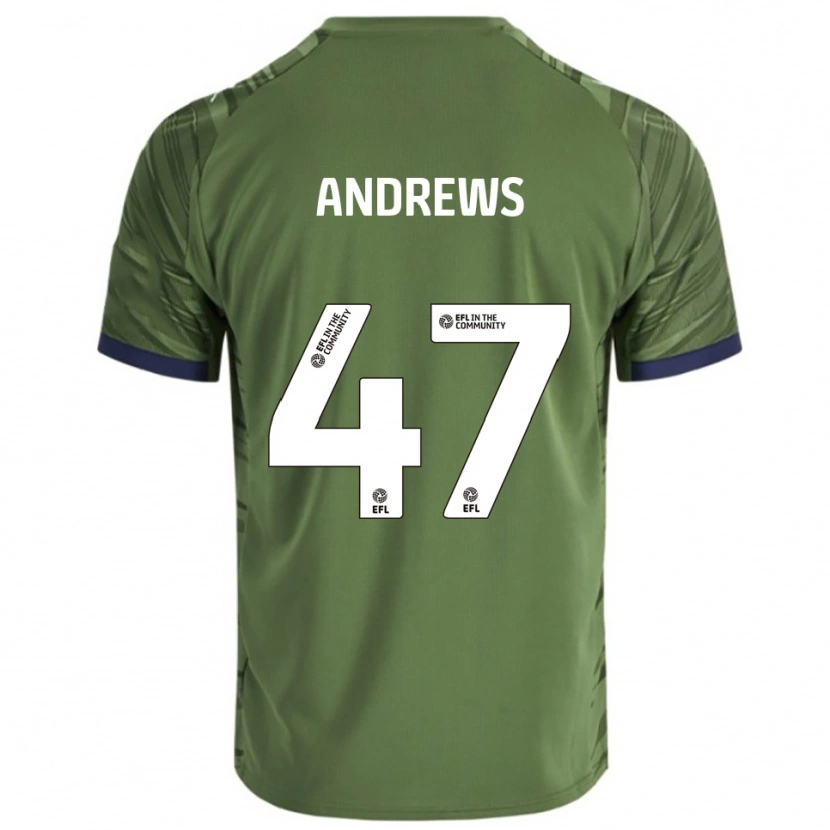 Danxen Criança Camisola Joe Andrews #47 Verde Branco Alternativa 2025/26 Camisa Brasil