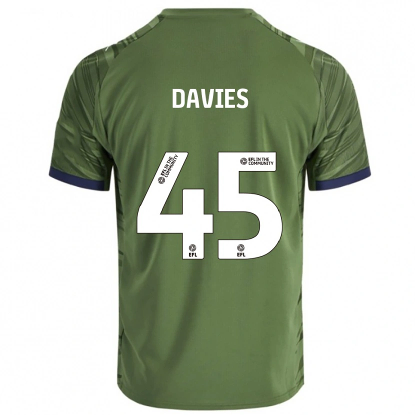 Danxen Criança Camisola Joe Davies #45 Verde Branco Alternativa 2025/26 Camisa Brasil