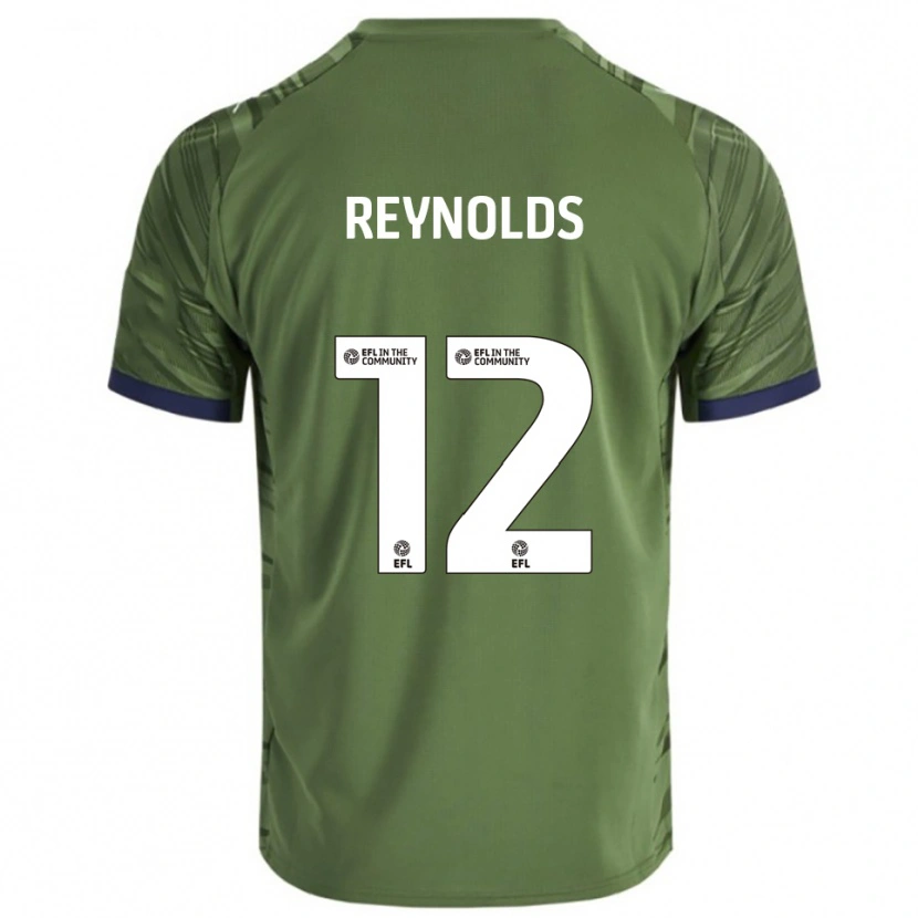 Danxen Criança Camisola Niamh Reynolds #12 Verde Branco Alternativa 2025/26 Camisa Brasil