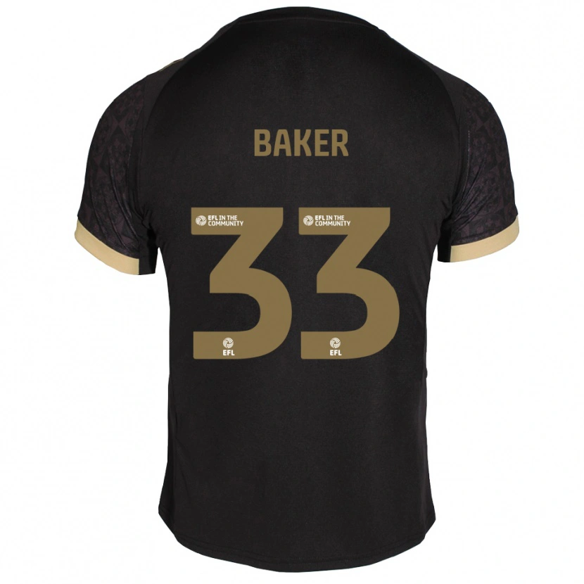 Danxen Criança Camisola Zak Baker #33 Preto Dourado Alternativa 2025/26 Camisa Brasil