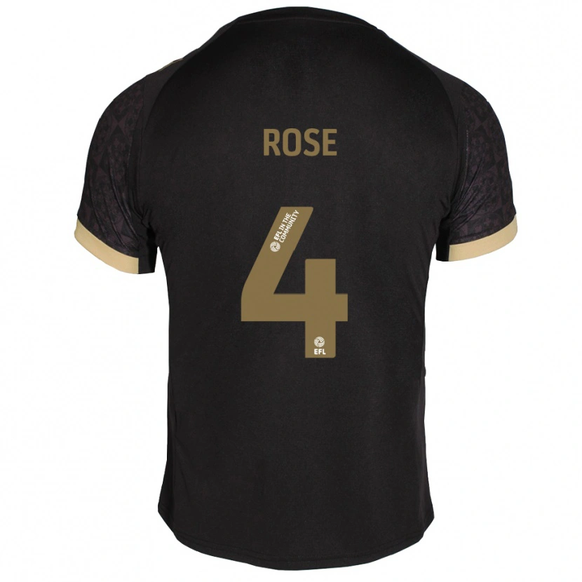 Danxen Criança Camisola Jemma Rose #4 Preto Dourado Alternativa 2025/26 Camisa Brasil