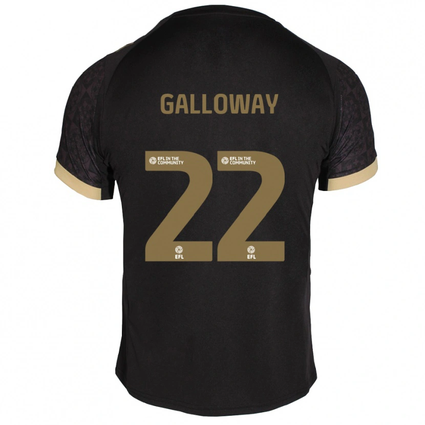 Danxen Criança Camisola Brendan Galloway #22 Preto Dourado Alternativa 2025/26 Camisa Brasil