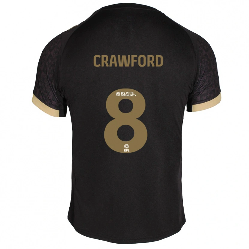 Danxen Criança Camisola Imy Crawford #8 Preto Dourado Alternativa 2025/26 Camisa Brasil