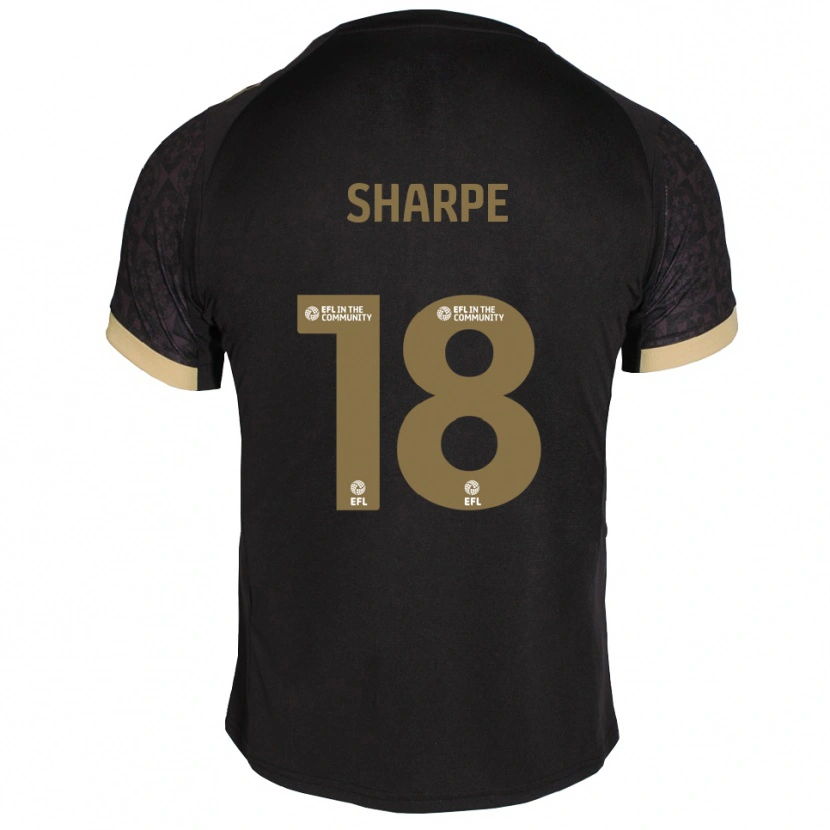 Danxen Criança Camisola James Sharpe #18 Preto Dourado Alternativa 2025/26 Camisa Brasil